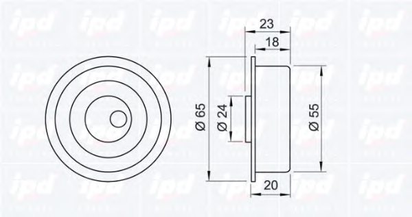 IPD 14-0724 Tensioner Pulley, timing belt